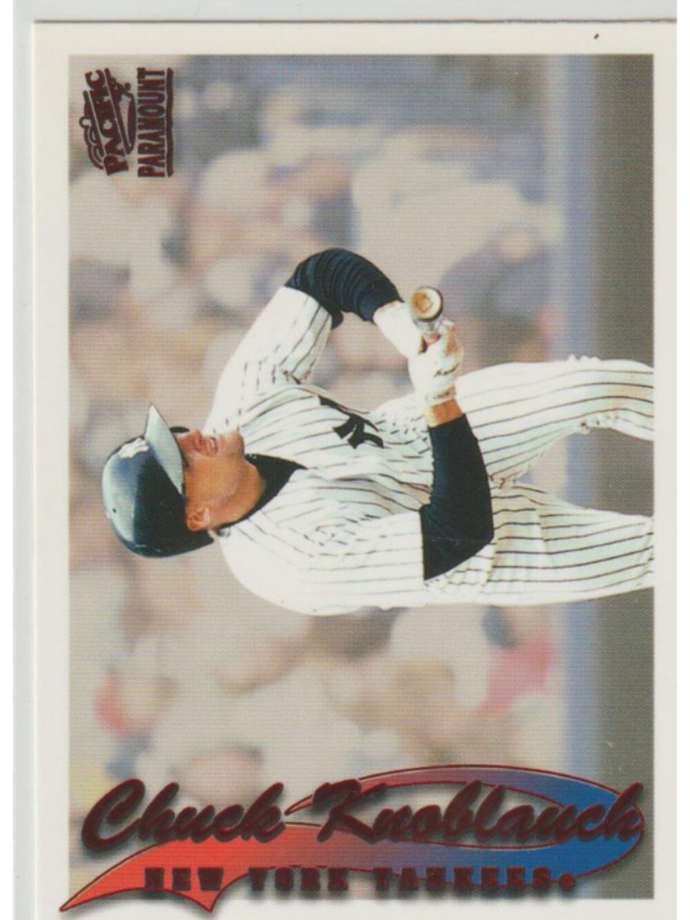 Rare Chuck Knoblauch 1999 Pacific Paramount Red Foil Parallel #163